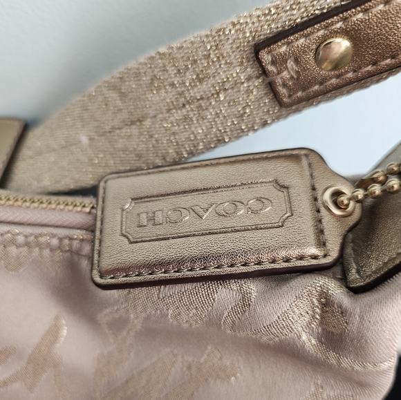 NWT Coach Poppy Lurex Hobo Signature Script - Picture 5 of 7